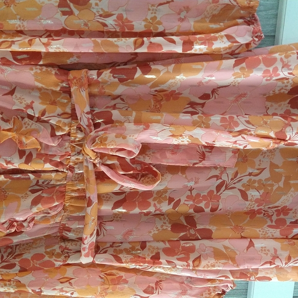 Dress by Lauren Conrad, Size Med. Floral multi color, sheer with under lay. - Picture 4 of 6